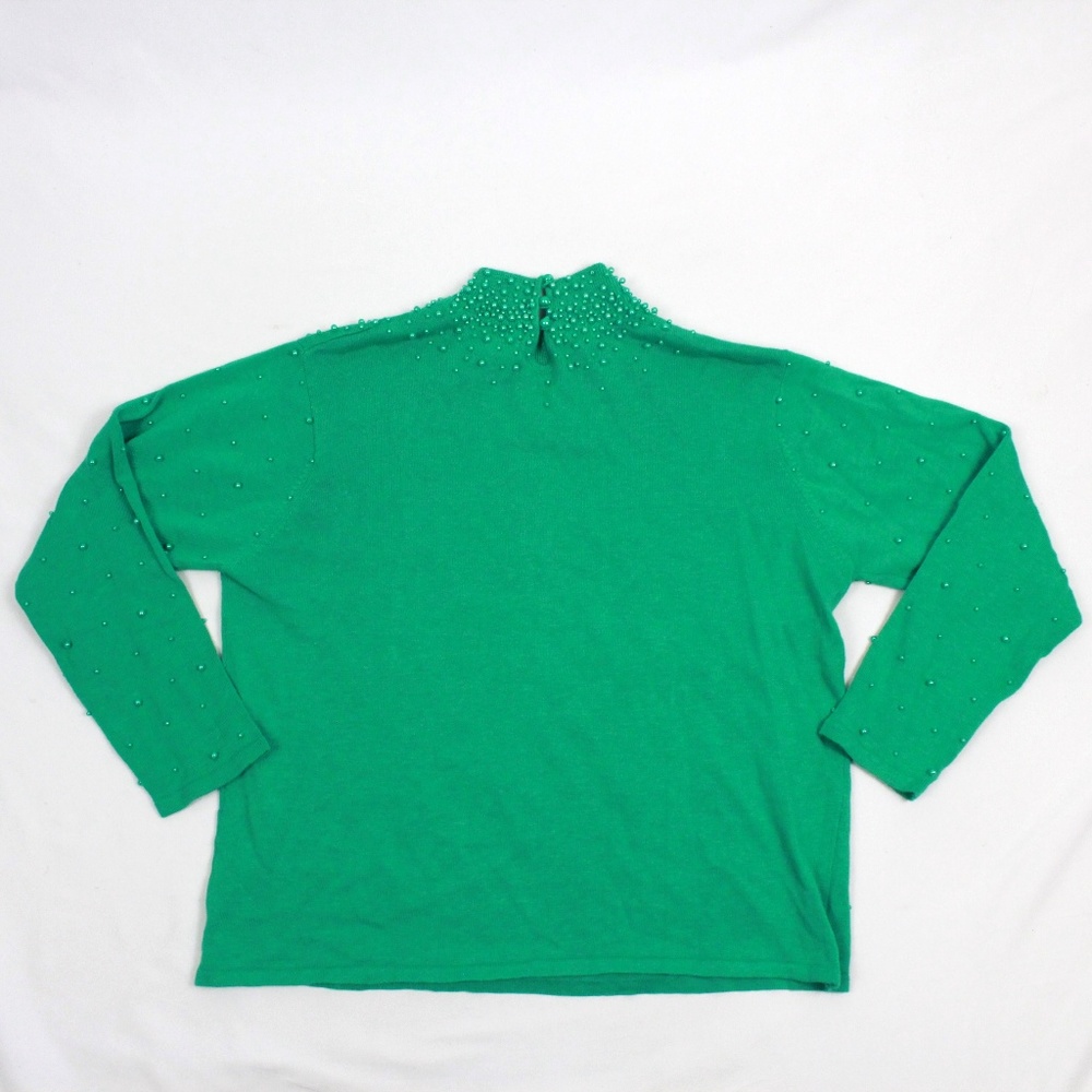 BFA Classics Beaded XL Mock Holiday Sweater Women